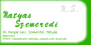 matyas szemeredi business card